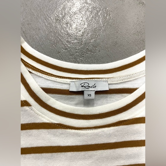 Women’s Rails Edie Stripe Cotton Jersey Wrap T-Shirt Mini Dress sz XS casual - Picture 7 of 10